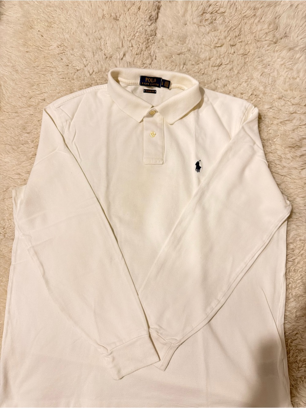 Very good! Polo by Ralph Lauren White Men's Classic Polo Shirt L - Picture 4 of 4